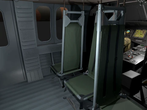 Helicopter UH-60JA Black Hawk Japan Basic Animation --40-- 3D Model