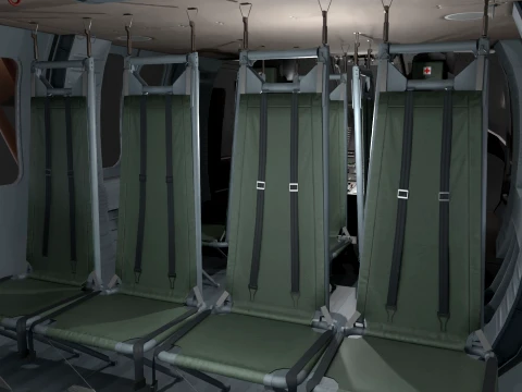 Helicopter UH-60JA Black Hawk Japan Basic Animation --40-- 3D Model