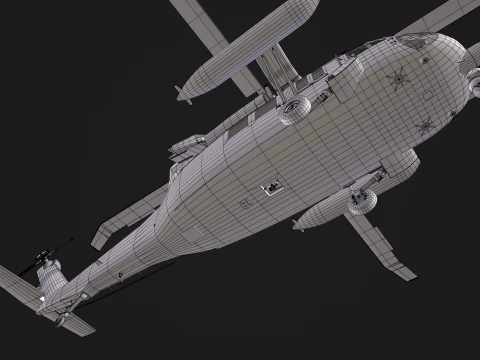 Helicopter UH-60JA Black Hawk Japan Basic Animation --40-- 3D Model