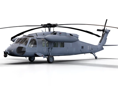 Helicopter UH-60P Korean Air Force Static --41-- 3D Model