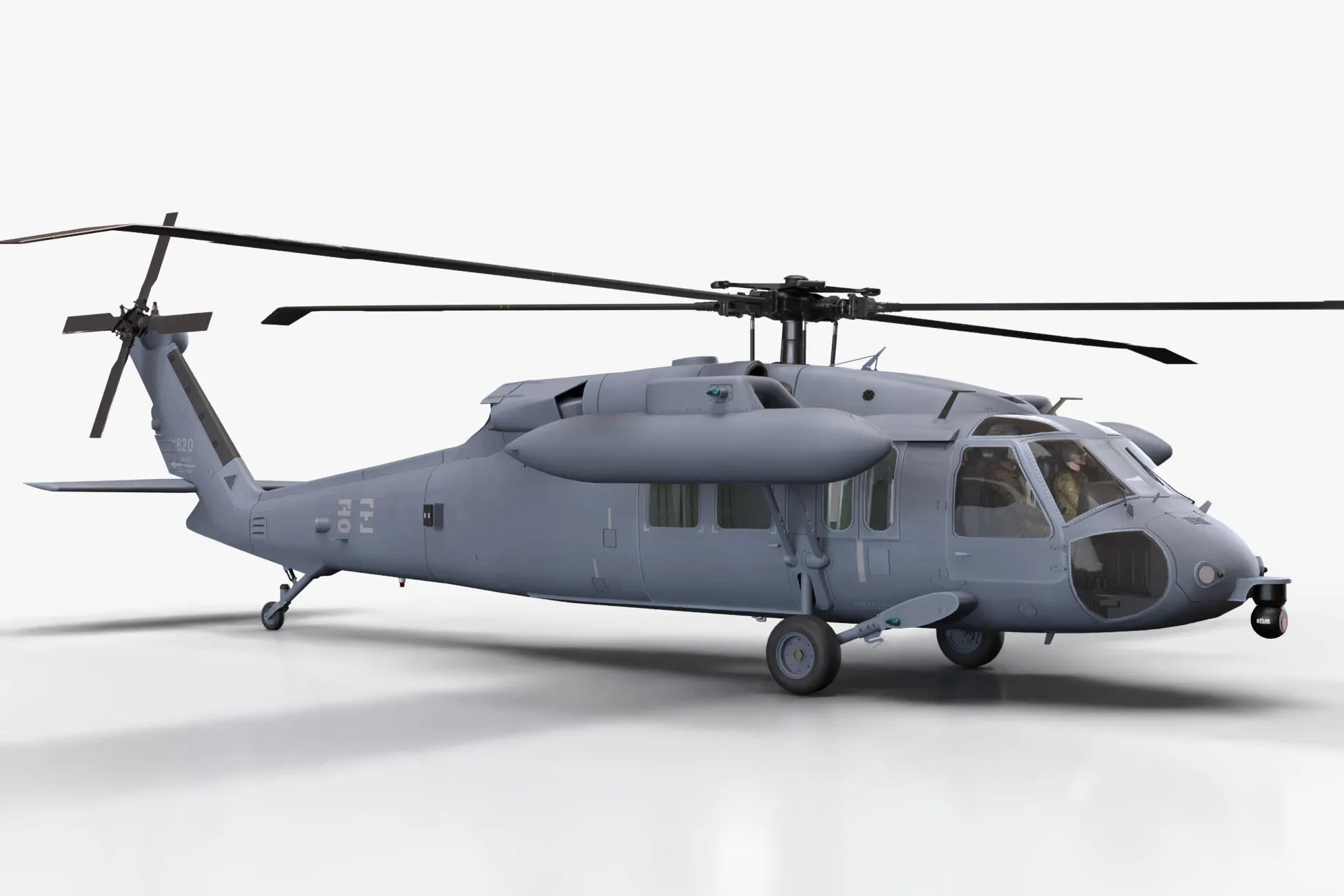 Helicopter UH-60P Korean Air Force Basic Animation --41-- 3D Model .c4d .max .obj .3ds .fbx .stl .blend 