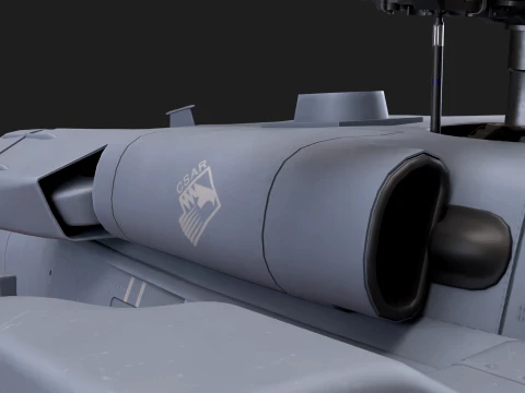 Helicopter UH-60P Korean Air Force Basic Animation --41-- 3D Model