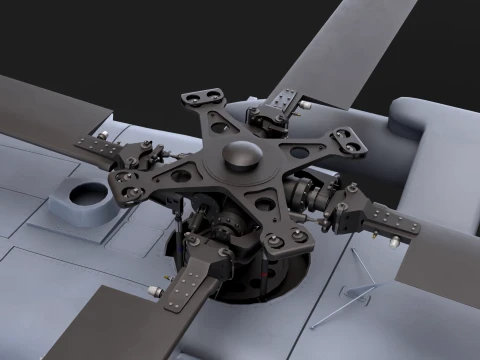 Helicopter UH-60P Korean Air Force Basic Animation --41-- 3D Model