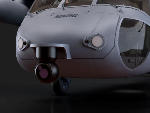 Helicopter UH-60P Korean Air Force Basic Animation --41-- 3D Model
