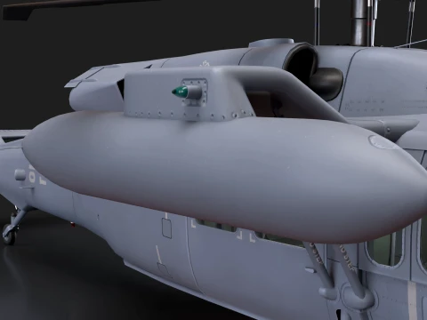 Helicopter UH-60P Korean Air Force Basic Animation --41-- 3D Model