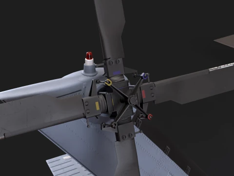 Helicopter UH-60P Korean Air Force Basic Animation --41-- 3D Model