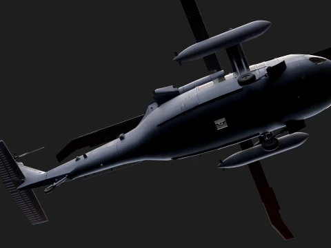 Helicopter UH-60P Korean Air Force Basic Animation --41-- 3D Model