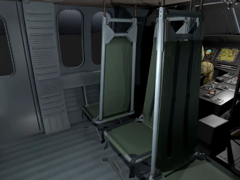 Helicopter UH-60P Korean Air Force Basic Animation --41-- 3D Model