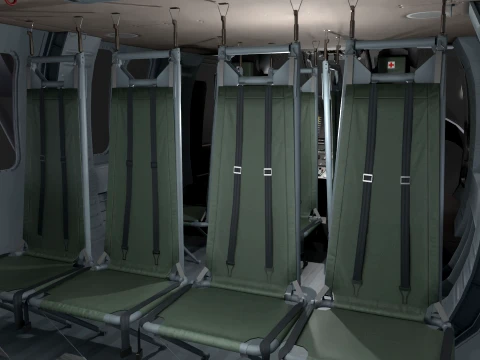 Helicopter UH-60P Korean Air Force Basic Animation --41-- 3D Model