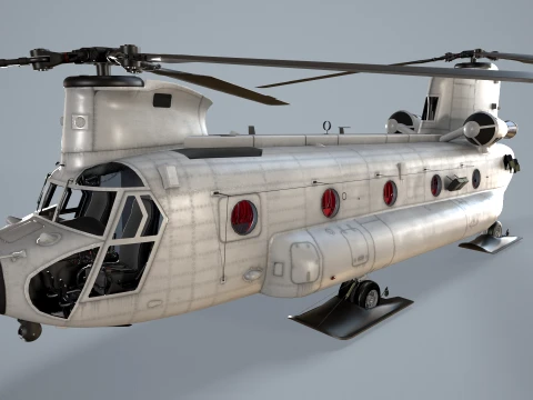 Helicopter CH-47 Chinook Blank Livery Static --13-- 3D Model