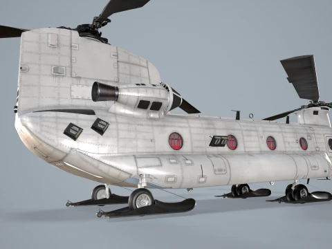 Helicopter CH-47 Chinook Blank Livery Static --13-- 3D Model
