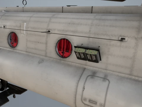 Helicopter CH-47 Chinook Blank Livery Static --13-- 3D Model