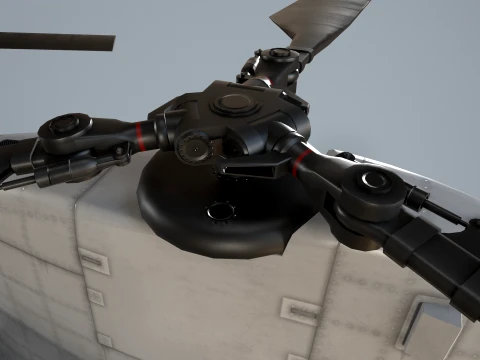 Helicopter CH-47 Chinook Blank Livery Static --13-- 3D Model
