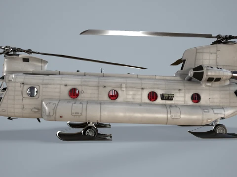 Helicopter CH-47 Chinook Blank Livery Static --13-- 3D Model