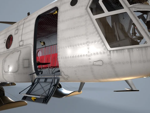 Helicopter CH-47 Chinook Blank Livery Static --13-- 3D Model