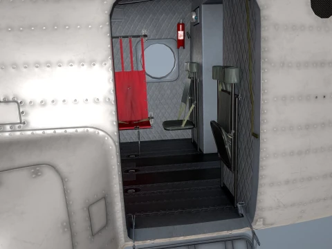 Helicopter CH-47 Chinook Blank Livery Static --13-- 3D Model