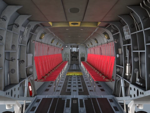 Helicopter CH-47 Chinook Blank Livery Static --13-- 3D Model