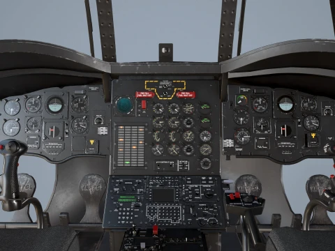 Helicopter CH-47 Chinook Blank Livery Static --13-- 3D Model