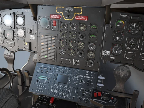 Helicopter CH-47 Chinook Blank Livery Static --13-- 3D Model