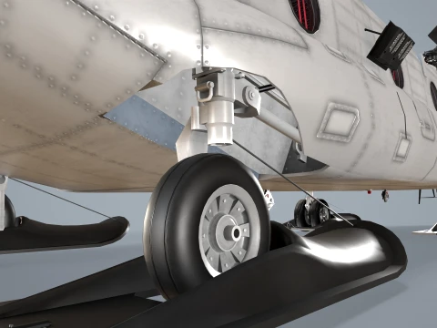 Helicopter CH-47 Chinook Blank Livery Basic Animation --13-- 3D Model