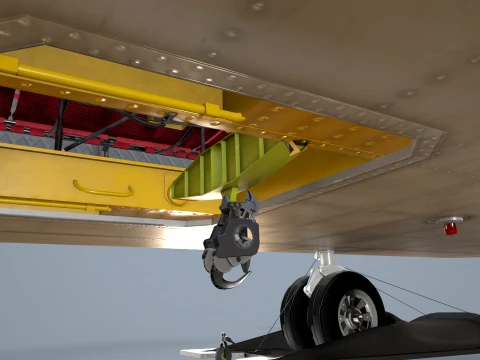 Helicopter CH-47 Chinook Blank Livery Basic Animation --13-- 3D Model
