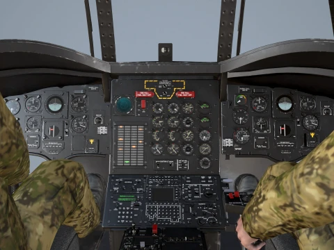 Helicopter CH-47 Chinook Blank Livery Basic Animation --13-- 3D Model