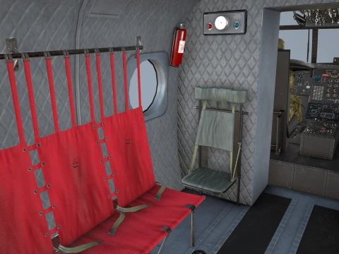 Helicopter CH-47 Chinook Blank Livery Basic Animation --13-- 3D Model