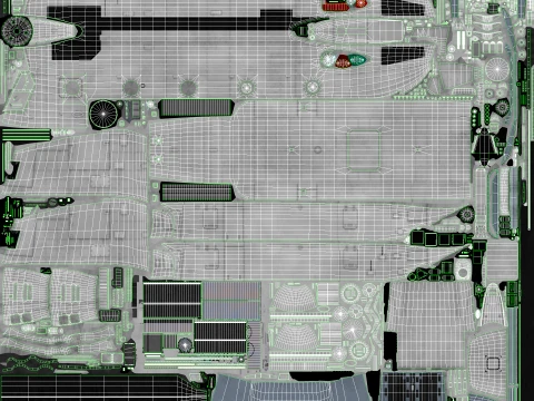 Helicopter CH-47 Chinook Blank Livery Basic Animation --13-- 3D Model