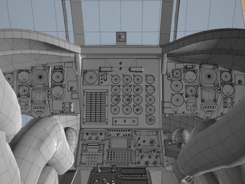 Anima&ccedil;&atilde;o complexa do helic&oacute;ptero CH-47 Chinook Blank Livery --13-- Modelo 3D