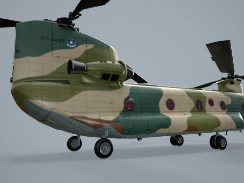 Helicopter CH-47 Chinook Japan Air Self Defense Force Static --14-- 3D Model