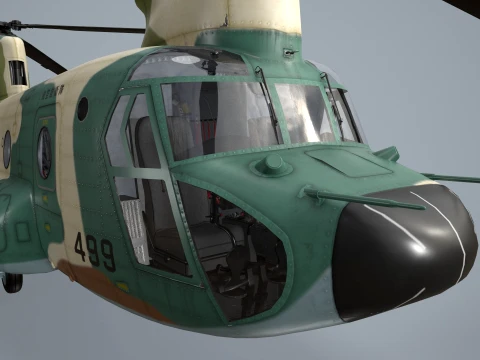 Helicopter CH-47 Chinook Japan Air Self Defense Force Static --14-- 3D Model