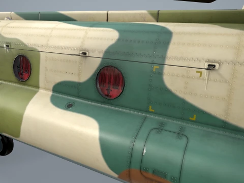 Helicopter CH-47 Chinook Japan Air Self Defense Force Static --14-- 3D Model