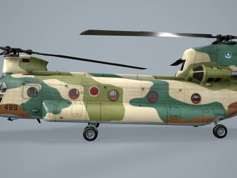 Helicopter CH-47 Chinook Japan Air Self Defense Force Static --14-- 3D Model