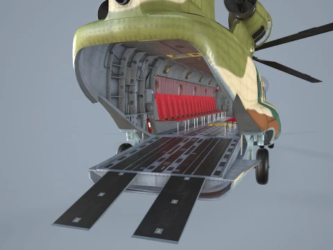 Helicopter CH-47 Chinook Japan Air Self Defense Force Static --14-- 3D Model