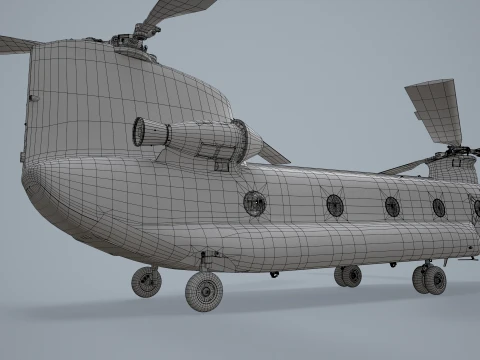 Helicopter CH-47 Chinook Japan Air Self Defense Force Static --14-- 3D Model