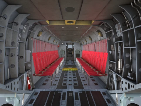 Helicopter CH-47 Chinook Japan Air Self Defense Force Complex Animation --14-- 3D Model