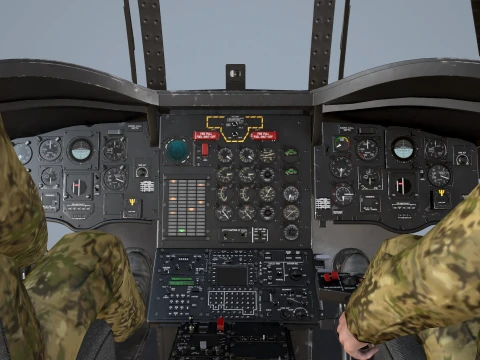 Helicopter CH-47 Chinook Japan Air Self Defense Force Complex Animation --14-- 3D Model