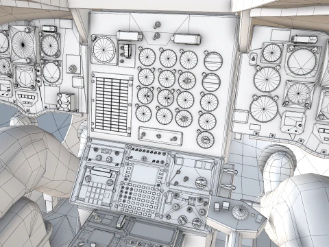 Helicopter CH-47 Chinook Japan Air Self Defense Force Complex Animation --14-- 3D Model