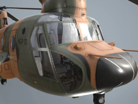 Helicopter CH-47 Chinook Japan Ground Self Defense Force Static --15-- 3D Model