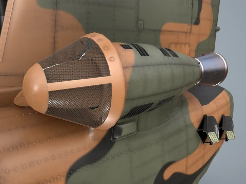 Helicopter CH-47 Chinook Japan Ground Self Defense Force Complex Animation --15-- 3D Model