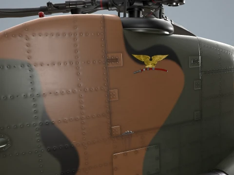 Helicopter CH-47 Chinook Japan Ground Self Defense Force Complex Animation --15-- 3D Model