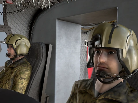 Helicopter CH-47 Chinook Japan Ground Self Defense Force Complex Animation --15-- 3D Model