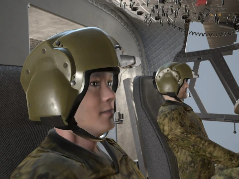 Helicopter CH-47 Chinook Japan Ground Self Defense Force Complex Animation --15-- 3D Model