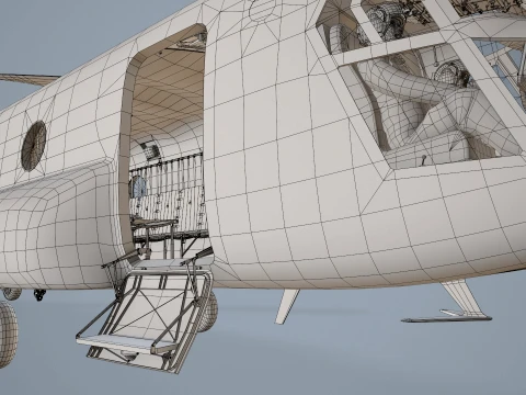 Helicopter CH-47 Chinook Japan Ground Self Defense Force Complex Animation --15-- 3D Model