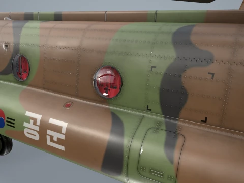 Helicopter CH-47 Chinook Korean Air Force Static --16-- 3D Model