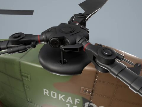 Helicopter CH-47 Chinook Korean Air Force Static --16-- 3D Model