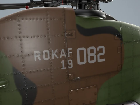 Helicopter CH-47 Chinook Korean Air Force Static --16-- 3D Model