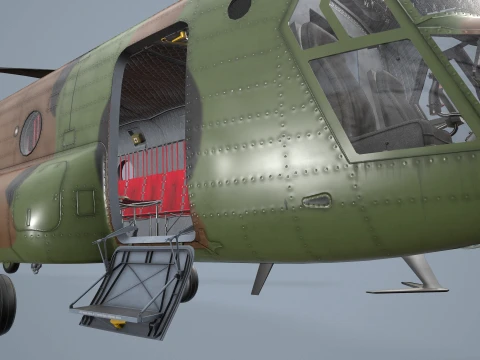 Helicopter CH-47 Chinook Korean Air Force Static --16-- 3D Model
