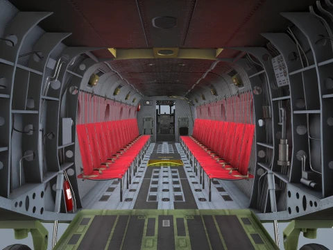 Helicopter CH-47 Chinook Korean Air Force Static --16-- 3D Model
