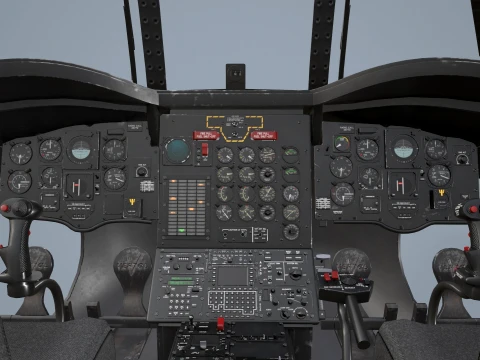 Helicopter CH-47 Chinook Korean Air Force Static --16-- 3D Model